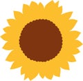 Sunflower blossom vector Royalty Free Stock Photo