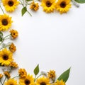 Sunflower border for a happy and sunny disposition Royalty Free Stock Photo