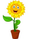 Sunflower cartoon presenting