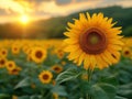 sunflower closeup floral background