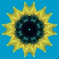 Sunflower crystal illustration