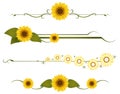 Sunflower Divider Lines