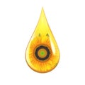 Sunflower Drop Realistic Design Concept