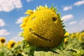 Sunflower face Royalty Free Stock Photo