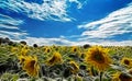 Sunflower Field Illustration