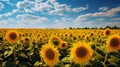 Sunflower Flower Field: A Stunning Display Of Nature\'s Beauty Royalty Free Stock Photo