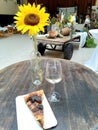 Sunflower, Riesling And Gibanica Royalty Free Stock Photo