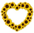 Sunflower heart frame