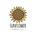 Sunflower logo design. Organic concept