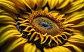 Sunflower, macro perspective with high contrast
