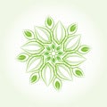 Mandala design flow green