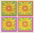 Sunflower multi-mosaic-light Royalty Free Stock Photo