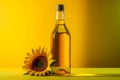 Sunflower oil bottle drink. Generate Ai