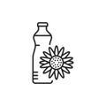 Sunflower oil glass bottle color line icon Royalty Free Stock Photo