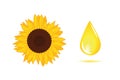 Sunflower oil yellow drop