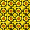 Sunflower pattern background sun flower. kalamkari boohoo