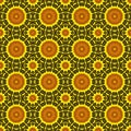 Sunflower pattern background sun flower. kaleidoscopic yellow Royalty Free Stock Photo