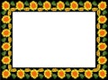 Sunflower pattern in a frame Royalty Free Stock Photo