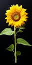 Hyper Realistic Sunflower Sculpture With High Contrast