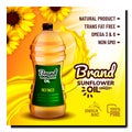 Sunflower Refined Oil Promotional Banner Vector Illustration Royalty Free Stock Photo