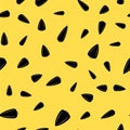 Sunflower Ripe Black Seed Seamless Pattern