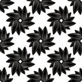 Sunflower Ripe Black Seed Seamless Pattern