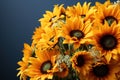 Sunflower score in bloom, spring session photos