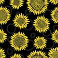 Sunflower seamless background