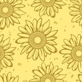 Sunflower seamless background