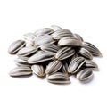 Sunflower seeds isolated on a white background Royalty Free Stock Photo