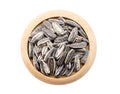 Sunflower seeds pile against. Royalty Free Stock Photo