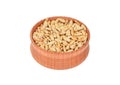 Sunflower seeds in wooden bowl Royalty Free Stock Photo