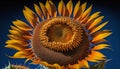 Sunflower single flower head blossoms with vibrant colors generated by AI Royalty Free Stock Photo