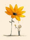 Sunflower Smiles: A Cartoon Tale of Hope, Friendship, and Simple