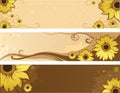 Sunflower summer positive banners