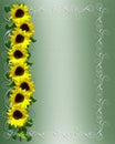 Sunflowers Border Royalty Free Stock Photo