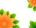 Sunflowers spring banner Royalty Free Stock Photo