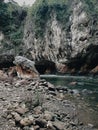 Sungai Alam Sejuk Hutan Pohon Batuan