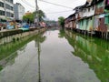 Sungai Duri, RoxyThe atmosphere of a densely populated settlement standing on the river