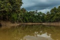 Sungai Lokan stream near Kinabatangan river, Sabah, Malays Royalty Free Stock Photo