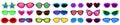 Sunglass isolated cartoon set icon. Vector illustration summer glasses on white background. Vector cartoon set icon