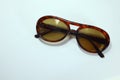 1960 sunglasses retro style on white background Royalty Free Stock Photo