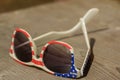 A sunglasses with American colors