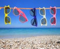 Sunglasses on the beach Royalty Free Stock Photo