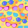 Sunglasses beach pattern Royalty Free Stock Photo