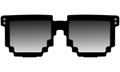 Sunglasses in black frame pixel model