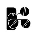 Sunglasses black glyph icon Royalty Free Stock Photo