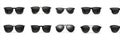 Sunglasses collection isolated on white background Ai photo Royalty Free Stock Photo
