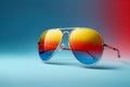 Sunglasses with color lens. Generative AI