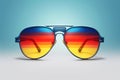 Sunglasses with color lens. Generative AI